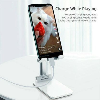 **Versatile Adjustable Stand for Phones and Tablets - Ideal for All!**